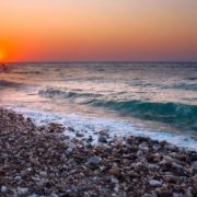 Strand mit Sonnenuntergang